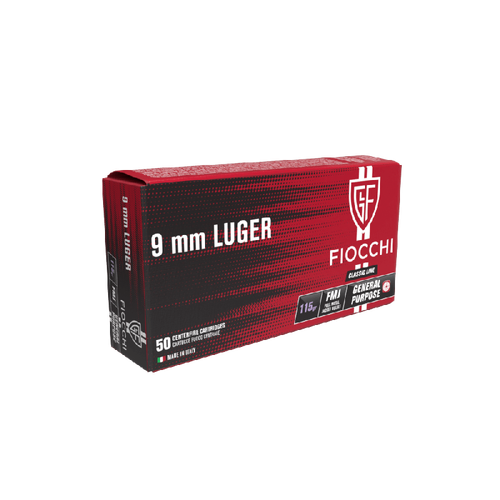 Fiocchi 9mm Luger 115gr FMJ - 50pk - 70935300
