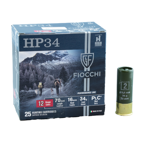 Fiocchi 12g 2" #2 Silent 34gm 1375FPS - 25 Rounds - 87062200
