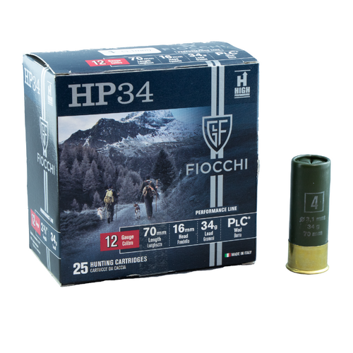 Fiocchi 12g 2" #4 34gm 1375FPS - 25 Rounds - 87062400