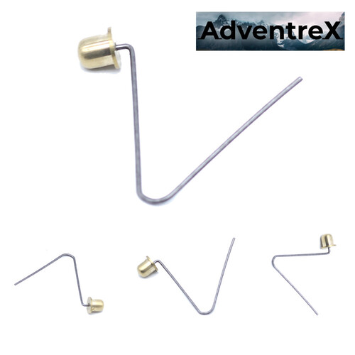 Push Snap Button V Spring Clips Pack of 10 - Tent Pole Clips / Kayak Paddle Spring Clips 20-25mm Tube with 6.8mm Button