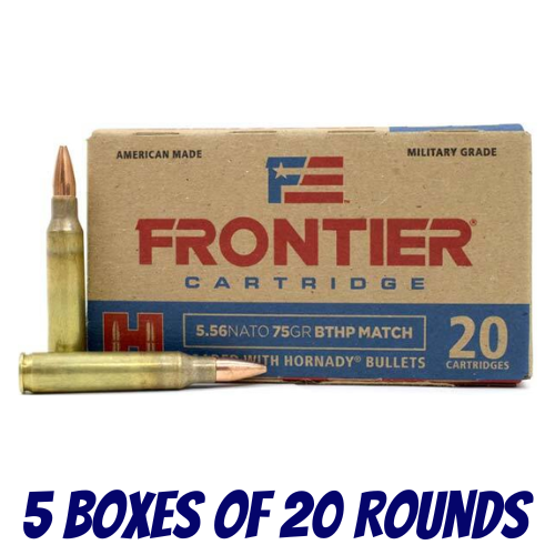 Frontier 223 Remington 68 gr BTHP Match Ammo - 100 Pack - FR160