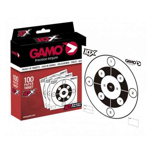 Gamo 10X Series Shoot Challenge Paper Airgun Target (100pk)  G6212632