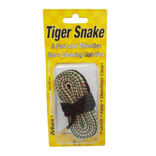 Max-Clean Tiger Snake Bore Rope - 30cal Rifle (.308, .30-06, 30-30, .300, .303, 7.62mm) - GCTS-30CAL