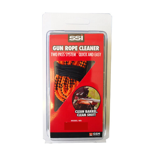 SSI Knockout 2 Pass Gun Rope Cleaner / Bore Snake & Bronze Bore Brush 243 Cal