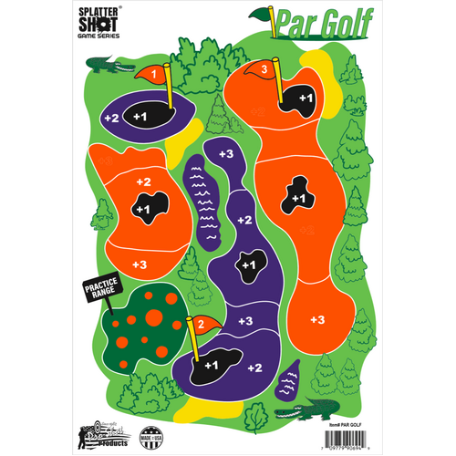 Pro-Shot Splatter Shot 12x18" Par Golf Target 8-pack - GS-GOLF-8PK