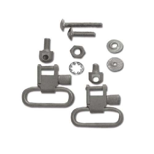 Grovtec Ruger All-Weather Stock Swivel Set 1" Loops Satin Nickel - GTSW10