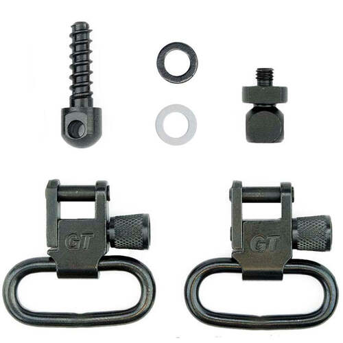 Grovtec Ithaca M37, M87 and DeerSlayer Swivel Set 1" Loops Black - GTSW26