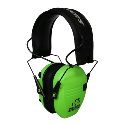 Walker's Razor Slim Electronic Earmuffs - Hi-Viz Green - GWP-RSEM-HVG