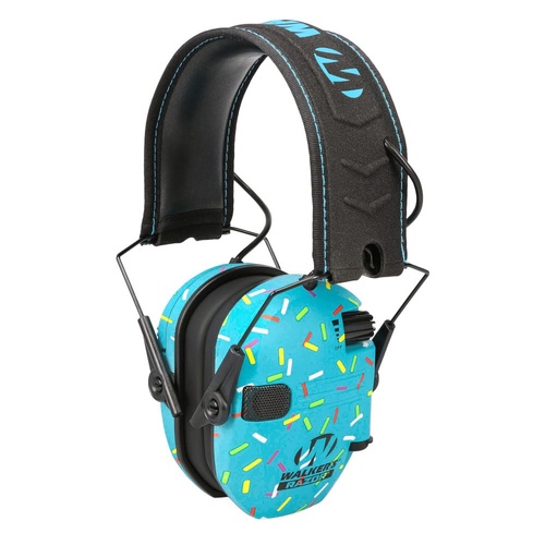 Walker's Razor Slim Electronic Earmuffs - Blue Sprinkles - GWP-RSEM-SPRNKBL