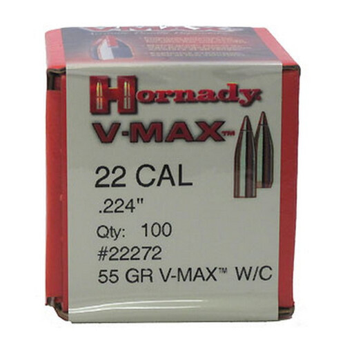Hornady V-MAX® With Cannelure Projectiles  22 Cal 55gr - H22272