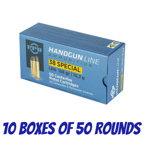 PPU 38 Special 158gr Lead Round Nose Ammunition - 500pk - HH38B