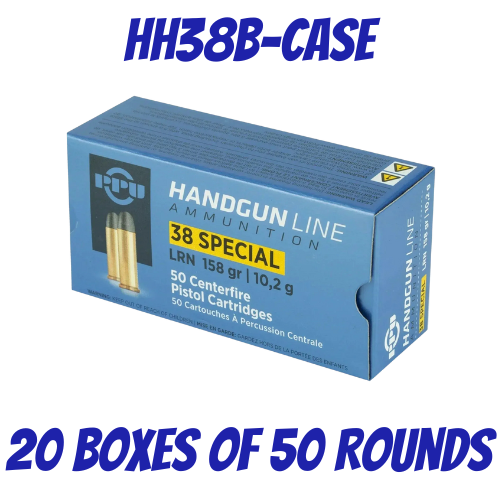 PPU 38 Special 158gr Lead Round Nose Ammunition - 1000pk - HH38B