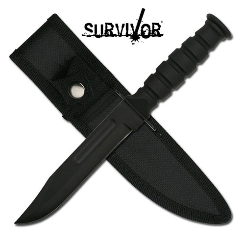 Survivor Hunting Fixed Blade Bowie Knife - 7.5 Inches Overall - HK-1023DG