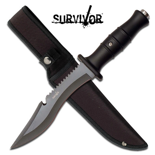 Survivor Fixed Blade Knife 12" Inch Overall HK-731BK
