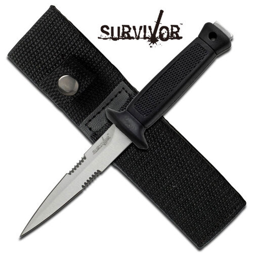 Survivor Double Edge Dagger Fixed Blade Knife 6.5" - HK-740SL