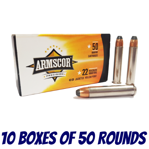 Armscor .22 Magnum RX High Velocity HP 40gr - 500 Pk - HR22HM-500PK