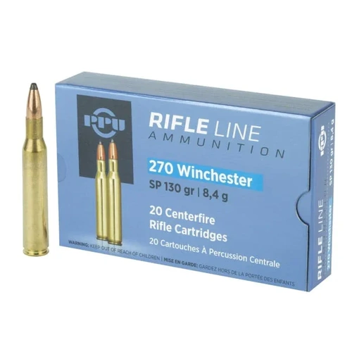 PPU 270 Win 130gr Soft Point Ammunition - 20 Pack - HR270A-20PK