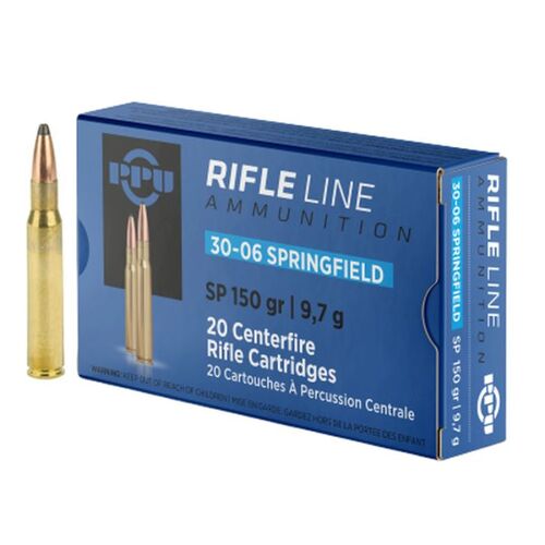 PPU 30-06 Springfield 150gr Soft Point Ammunition - 20 Pack - HR3006A_20PK