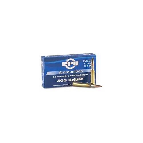 PPU 303 British 174gr FMJ Boat Tail Ammunition - 20 Pack - HR303C