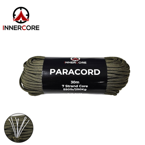 Innercore 100ft 550 Olive Paracord - 7 Strand - IC-8133