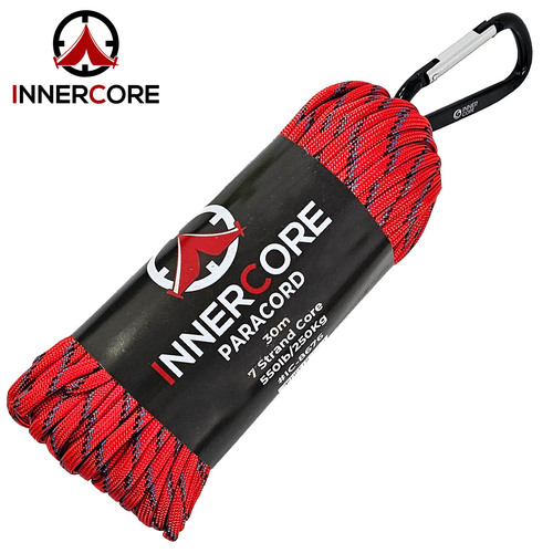 Innercore 100ft 550 Red Camo Paracord - 7 Strand - IC-8676