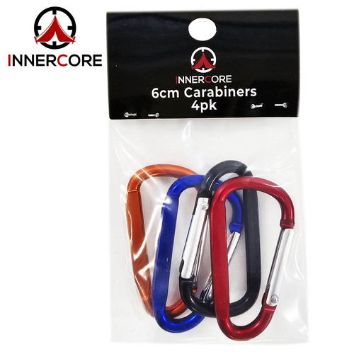 Innercore 6cm Carabiners 4pk - IC-8690