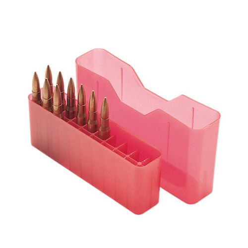 MTM Slip-Top Rifle Ammo Box - 20 Round for Remington Mags, Wby Mags, Winchester Mags - Red J20-LLD-29