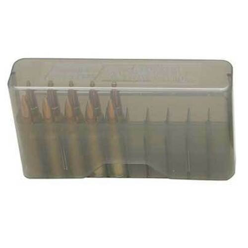 MTM Slip-Top Rifle Ammo Box - 20 Round for Remington Mags, Wby Mags, Winchester Mags - Smoke J20-LLD-41