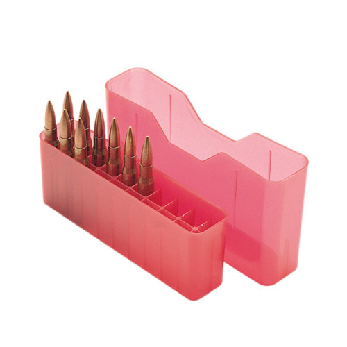 MTM J-20-M Slip-Top Rifle Ammo Box – 20-Round, Clear Smoke