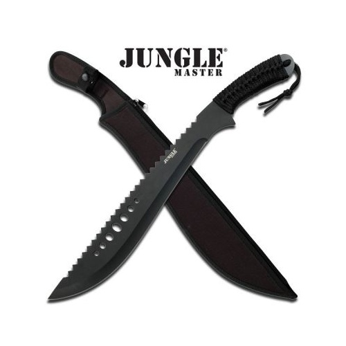 Sawback Machete w Paracord Wrapped Handle - K-JM-031B