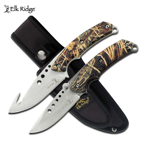 Elk Ridge Jungle Camo Hunting Knife Set - K-ER-054CA