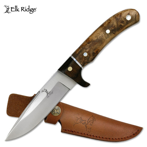 Elk Ridge Burl Wood Knife - K-ER-065
