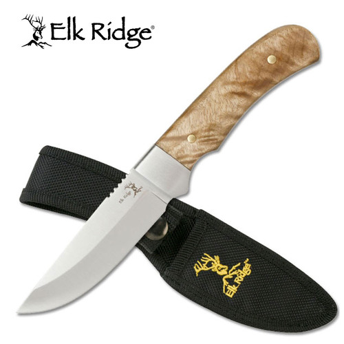 Elk Ridge Burl Wood Knife - K-ER-107
