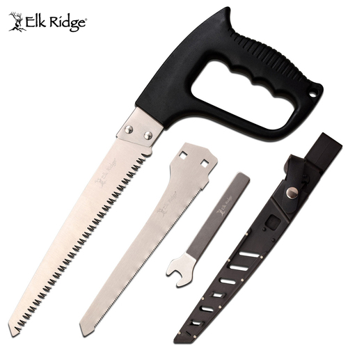 Elk Ridge Black Saw w Extra Blade - K-ER-SAW004BK