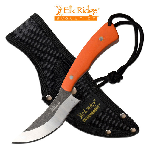 Elk Ridge Evolution 8cr13 Orange G10 Skinner Knife - K-ERE-FIX012-OR