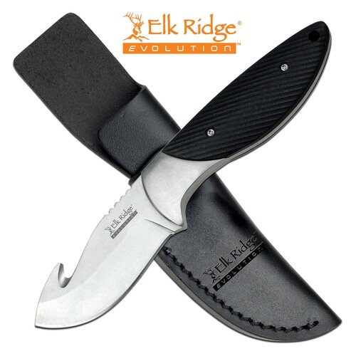 Elk Ridge Evolution G10 Gut Hook Hunting Knife - K-ERE-FIX014GH-BK
