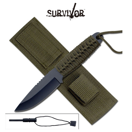 Survivor Drop Point Knife with Firestarter - K-HK-106C
