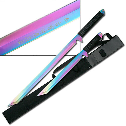 Twin Rainbow Ninja Swords - K-HK-1070RB