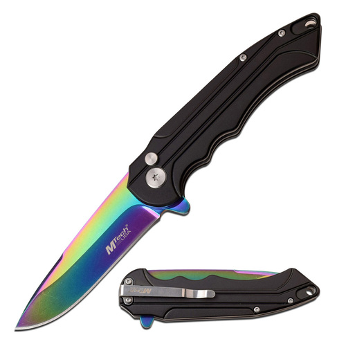 MTech Rainbow Ball Bearing Pivot Pocket Knife - K-MT-1022RBK