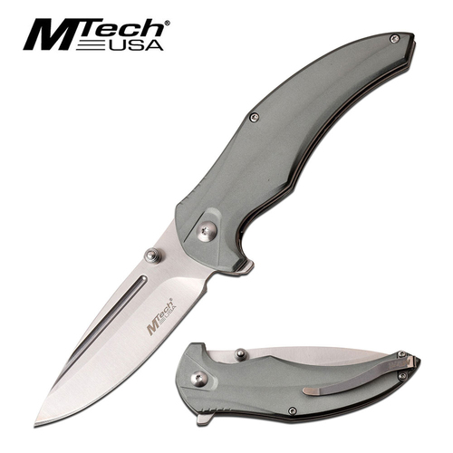 MTech Aluminum Ball Bearing Pocket Knife - K-MT-1035GY