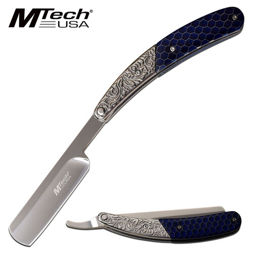 MTech Dark Blue Folding Razor - K-MT-1075BL