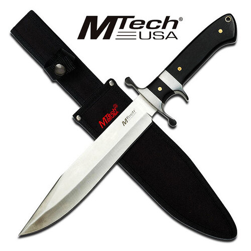 MTech Black & Silver Pakkawood Knife - K-MT-20-04
