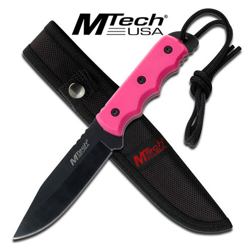 MTech Pink Handle Fixed Blade Knife - K-MT-20-35PK