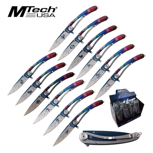Mtech Zodiac Pocket Knives 12pc - K-MT-ZOD12