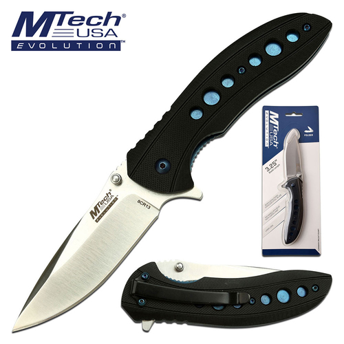 MTech Evolution Drop Point Folding Knife - K-MTE-FDR010-BK