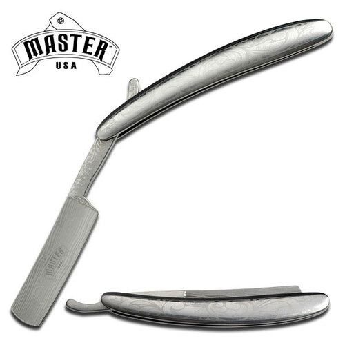 Master USA Silver Folding Razor - K-MU-1014SS