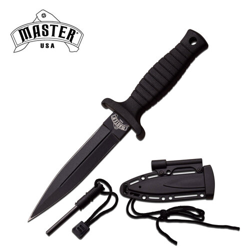 Master USA Black Dagger with Fire Starter - K-MU-1141BK