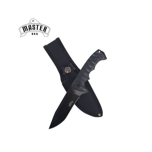 Master USA Black Rubber Non-Slip Knife - MU-1145