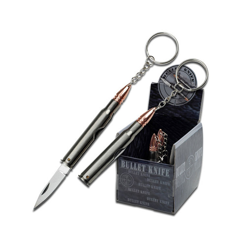 Silver Bullet Key Ring Pocket Knives 12pc - K-PK-2091K