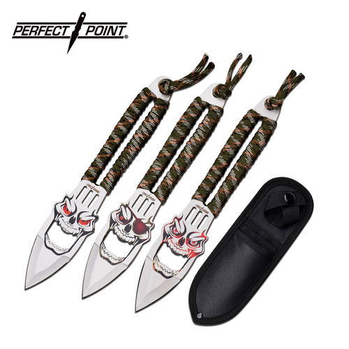 Perfect Point Skull throwing knife Set with Bottle Opener - K-PP-135-3